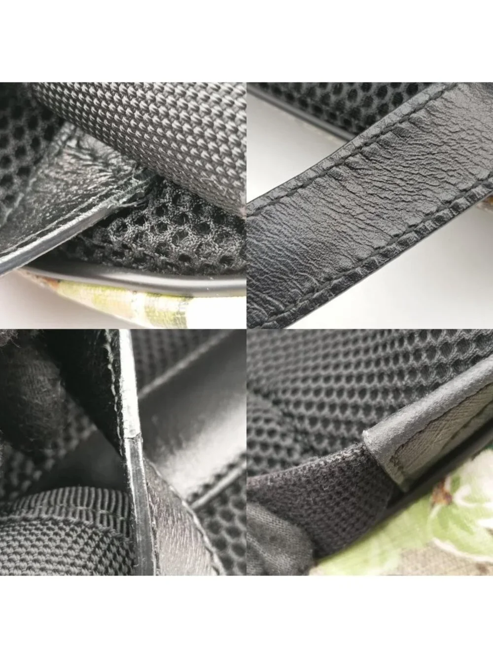 Gucci GG Blue Mus Beige Canvas Xleather Backpack